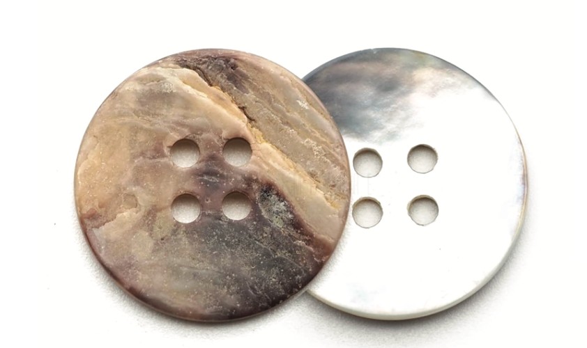 Natural shell button detail